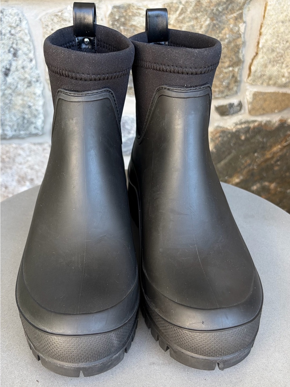 Sam Edelman Black Waterproof Ankle Rain Boots